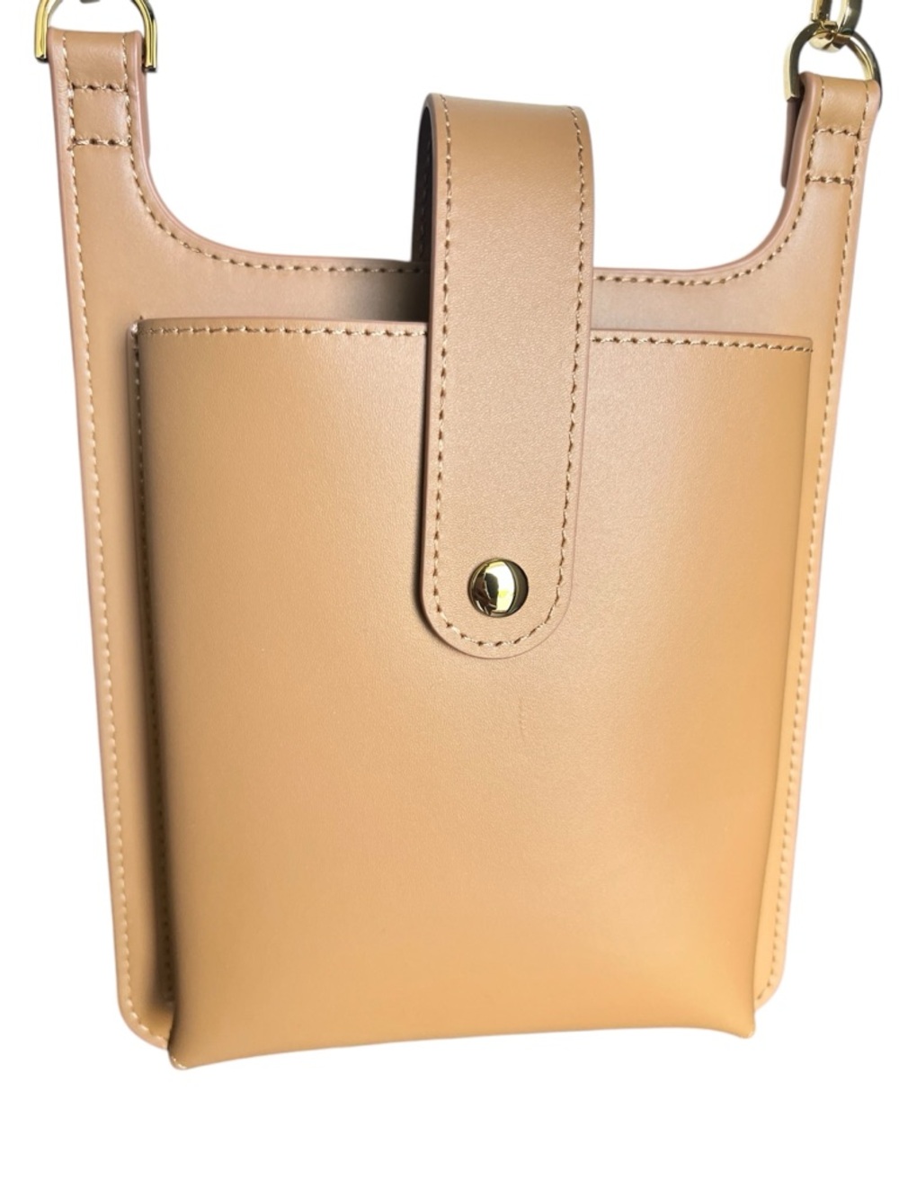 Bandolier Parker Phone Crossbody Bag in Fawn and Gold - Picture 5 of 12